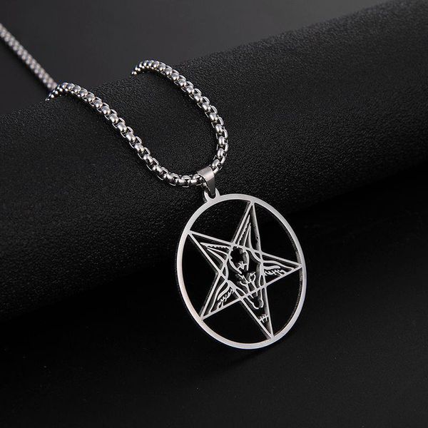 chains silver color stainless steel necklace pendant goat pin jewelry satanic lucifer patch large talisman baphomet halloween gift
chains silver color stainless steel necklace pendant goat pin jewelry satanic lucifer patch large talisman baphomet halloween gift