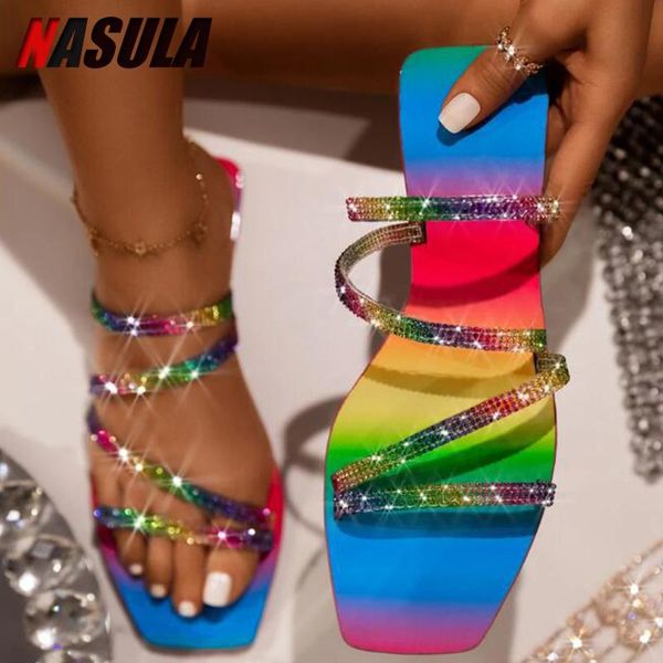 slippers nasula women rainbow slides crystal roman flat beach sandals casual shoes slip on summer, Black
slippers nasula women rainbow slides crystal roman flat beach sandals casual shoes slip on summer, Black
