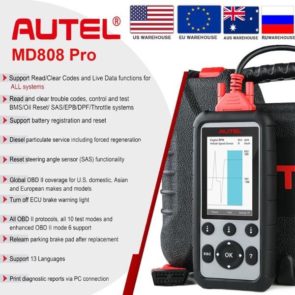 code readers & scan tools autel maxidiag md806 pro obd2 car diagnostic tool automotive obdii reader full system tpms programming
code readers & scan tools autel maxidiag md806 pro obd2 car diagnostic tool automotive obdii reader full system tpms programming