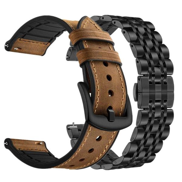 watch bands for samsung galaxy active 2 40mm 44mm band 20mm 22mm stainless steel and leather bracelet 46mm 42mm wrist strap, Black;brown
watch bands for samsung galaxy active 2 40mm 44mm band 20mm 22mm stainless steel and leather bracelet 46mm 42mm wrist strap, Black;brown