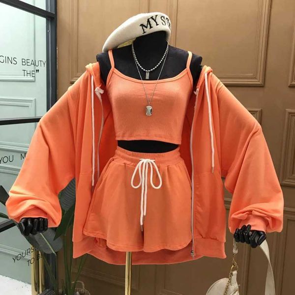 summer fashion casual zipper solid long sleeve lace up hooded sweater coat slim three piece suit women 210601, White
summer fashion casual zipper solid long sleeve lace up hooded sweater coat slim three piece suit women 210601, White