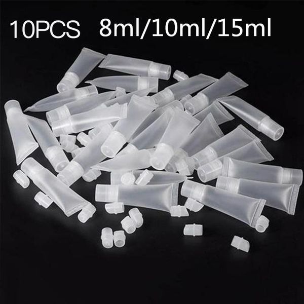 10pcs 8/10/15ml empty lipstick tube transparent lip tube makeup squeeze plastic lip gloss container refillable bottles
10pcs 8/10/15ml empty lipstick tube transparent lip tube makeup squeeze plastic lip gloss container refillable bottles