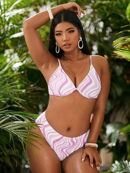 plus wave print underwire bikini swimsuit f3qa#, Black
plus wave print underwire bikini swimsuit f3qa#, Black