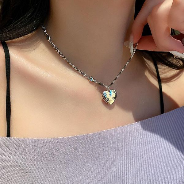 pendant necklaces 2021 korean stars love heart necklace irregular splicing clavicle chain simple fashion for women girl, Silver
pendant necklaces 2021 korean stars love heart necklace irregular splicing clavicle chain simple fashion for women girl, Silver