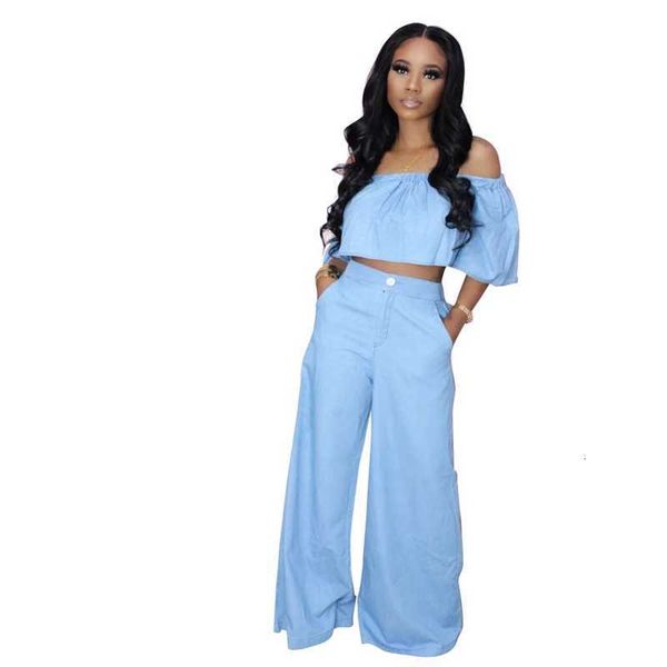 women's two piece pants blue off shoulder set matching sets summer outfits for women 2021 club 2 womens vacation 3mwh, White
women's two piece pants blue off shoulder set matching sets summer outfits for women 2021 club 2 womens vacation 3mwh, White