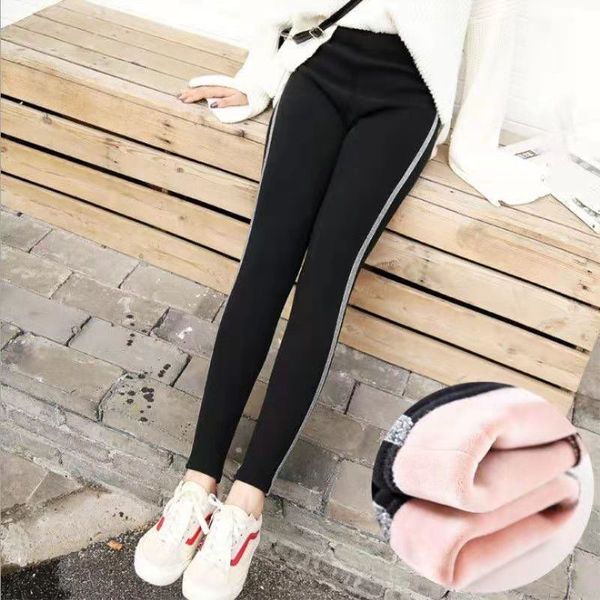 2021 Autumn Winter Womens Leggings High Elastic Waist Striped Print Full Length Pants Thick Fleece Keep Warm Skinny Capris Lady, Black;white
2021 Autumn Winter Womens Leggings High Elastic Waist Striped Print Full Length Pants Thick Fleece Keep Warm Skinny Capris Lady, Black;white