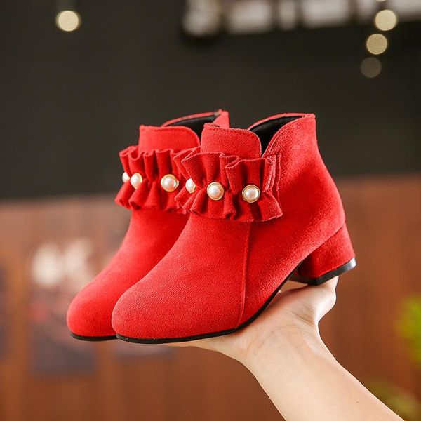girls' children' boots, big children' ankle boots, princess sweet folds ruffled pearl beaded high heels, Black;grey
girls' children' boots, big children' ankle boots, princess sweet folds ruffled pearl beaded high heels, Black;grey