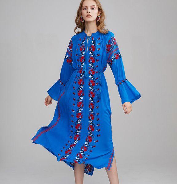 2021 new blue cotton floral embroidery dress women vintage long sleeve tassel elastic waist dresses autumn ethnic robe 9k3e, White
2021 new blue cotton floral embroidery dress women vintage long sleeve tassel elastic waist dresses autumn ethnic robe 9k3e, White