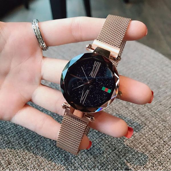 wristwatches luxury rose gold women watches minimalism starry sky magnet buckle fashion casual female wristwatch waterproof roman numeral, Slivery;brown
wristwatches luxury rose gold women watches minimalism starry sky magnet buckle fashion casual female wristwatch waterproof roman numeral, Slivery;brown