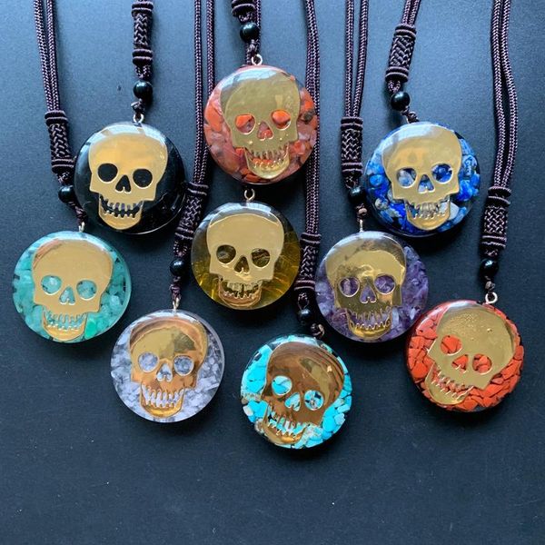 pendant necklaces skull necklace orgonite chakra crystal chips beads round resin rope chain spiritual jewelry 1pc, Silver
pendant necklaces skull necklace orgonite chakra crystal chips beads round resin rope chain spiritual jewelry 1pc, Silver