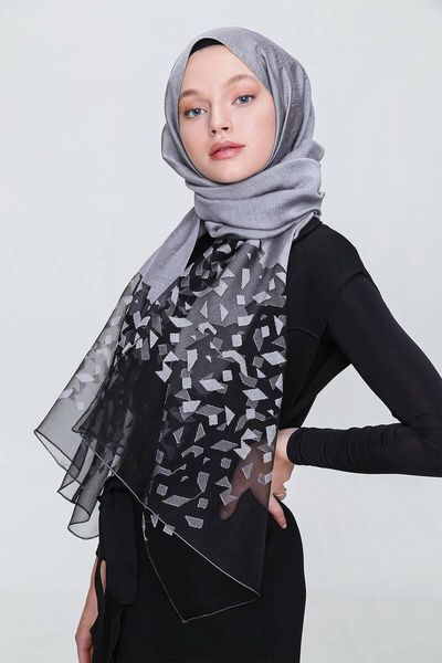 scarves miray ibiza shawl gray, Blue;gray