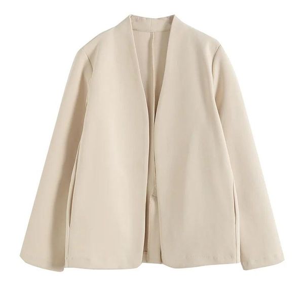 women's suits & blazers 2021 spring solid women open stitch blazer without buckles elegant cardigan autumn outwear jacket coat, White;black
women's suits & blazers 2021 spring solid women open stitch blazer without buckles elegant cardigan autumn outwear jacket coat, White;black