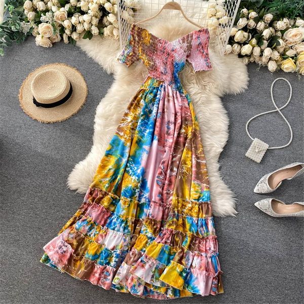 tie dye summer vintage hawaii women dresses beach spring v neck high waist long female clothing year as, Black;gray
tie dye summer vintage hawaii women dresses beach spring v neck high waist long female clothing year as, Black;gray