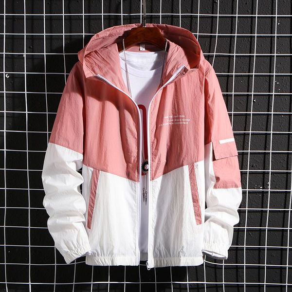 men's trench coats hooded jacket sunscreen men 2021 korean spring summer patchwork thin breathable skin, Tan;black
men's trench coats hooded jacket sunscreen men 2021 korean spring summer patchwork thin breathable skin, Tan;black