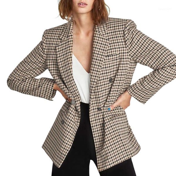 fashion autumn women plaid blazers and jackets suit slim double breasted business female blazer coat talever women's suits &, White;black
fashion autumn women plaid blazers and jackets suit slim double breasted business female blazer coat talever women's suits &, White;black