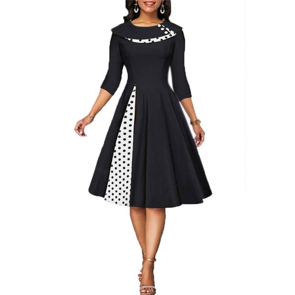 missjoy 2021 plus size 3xl women vintage retro long sleeves 1950s cocktail ploka dot printed button patchwork midi party dress, Black;gray
missjoy 2021 plus size 3xl women vintage retro long sleeves 1950s cocktail ploka dot printed button patchwork midi party dress, Black;gray