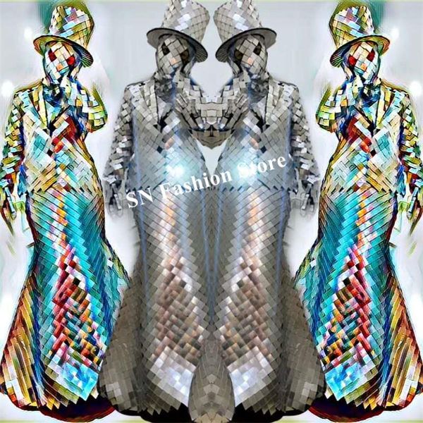 party decoration q18 wears women perform silver mirror suit glass dress stage costume dj robot cosplay outfit club clothes
party decoration q18 wears women perform silver mirror suit glass dress stage costume dj robot cosplay outfit club clothes