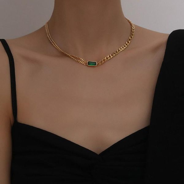 chokers aesthetic necklaces for women choker gold color green zircon chunky cuban chains necklace bohemiay jewelry kan165, Golden;silver
chokers aesthetic necklaces for women choker gold color green zircon chunky cuban chains necklace bohemiay jewelry kan165, Golden;silver