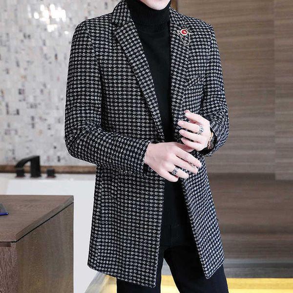 plaid men blazers winter woolen jackets british style long casual dress suit coat streetwear social men clothing costume homme 210527, White;black
plaid men blazers winter woolen jackets british style long casual dress suit coat streetwear social men clothing costume homme 210527, White;black