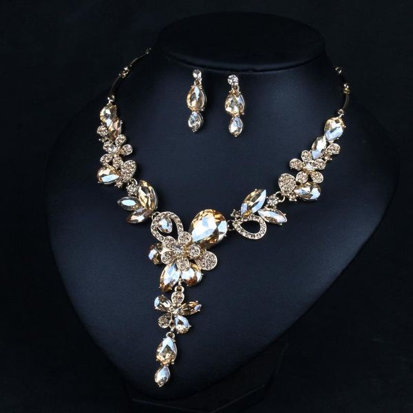earrings & necklace fine champagne and white rhinestone elegant choke jewelry set luxury crystal earring party, Silver
earrings & necklace fine champagne and white rhinestone elegant choke jewelry set luxury crystal earring party, Silver