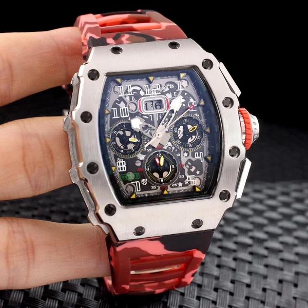 wristwatches automatic mechanical skeleton red blue grey camouflage rubber men silver stainless steel watches sapphire, Slivery;brown
wristwatches automatic mechanical skeleton red blue grey camouflage rubber men silver stainless steel watches sapphire, Slivery;brown
