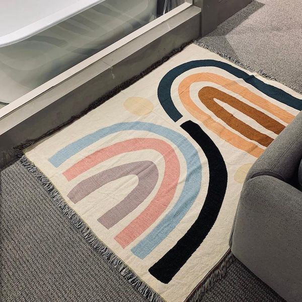 blankets throw rainbow blanket with fringe abstract geometric pattern sofa decorative hanging tapestry rug home decor for beds
blankets throw rainbow blanket with fringe abstract geometric pattern sofa decorative hanging tapestry rug home decor for beds