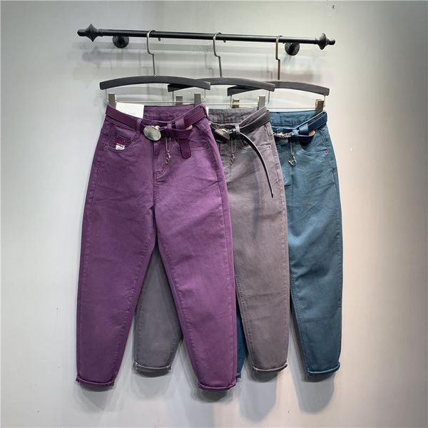 women's jeans korean solid color washed harem jean female 2021 elasticity high waist casual pencil pants ankle-length women denim trous, Blue
women's jeans korean solid color washed harem jean female 2021 elasticity high waist casual pencil pants ankle-length women denim trous, Blue