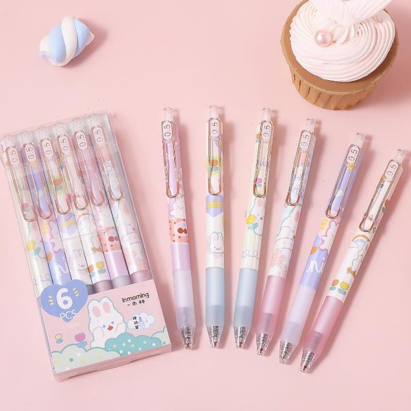 gel pens w&g kawaii pen 6pcs press 0.5mm cute black signature for students with color box ins office stationery
gel pens w&g kawaii pen 6pcs press 0.5mm cute black signature for students with color box ins office stationery