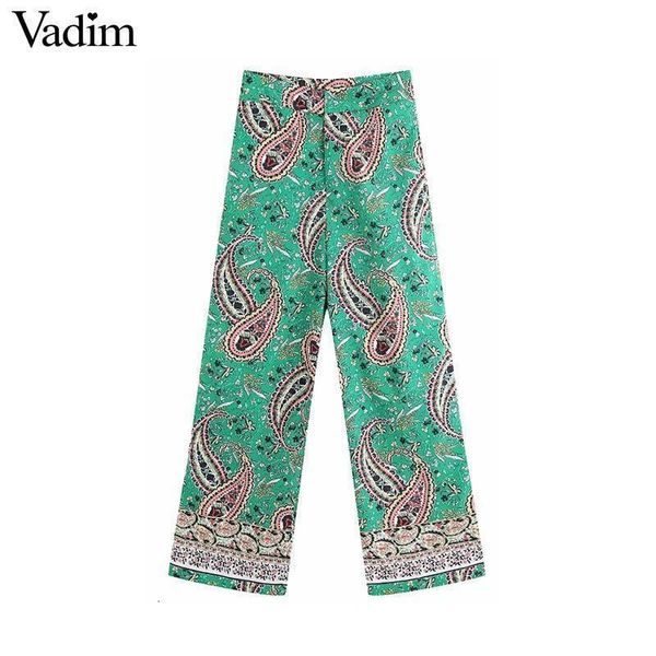 vadim women vintage print straight pants zipper fly full length pant stylish female retro long trousers mujer ka850 y19070101, Black;white
vadim women vintage print straight pants zipper fly full length pant stylish female retro long trousers mujer ka850 y19070101, Black;white