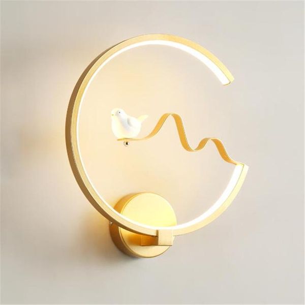 wall lamp nordic creative bird gold ring led for stairs living room background bedroom nightstand home deco lighting fixture
wall lamp nordic creative bird gold ring led for stairs living room background bedroom nightstand home deco lighting fixture