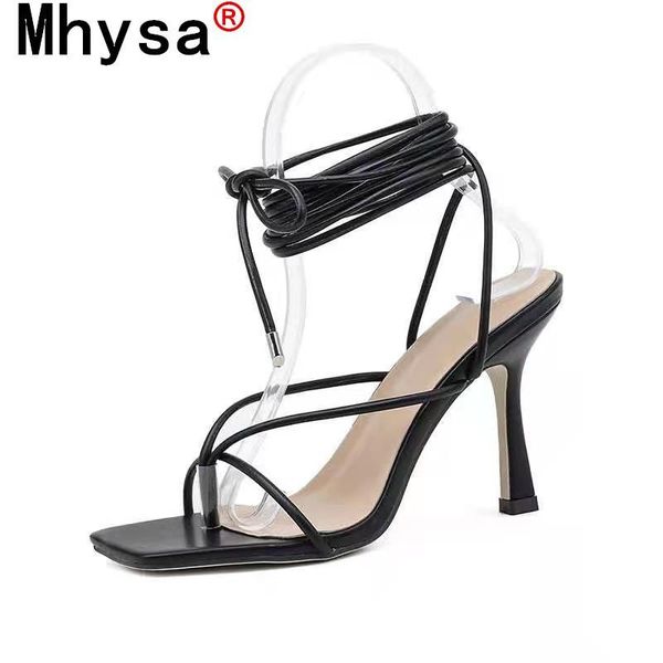 sandals 2021 summer women's narrow strap retro square toe high heels cross women fashion open shoes, Black
sandals 2021 summer women's narrow strap retro square toe high heels cross women fashion open shoes, Black