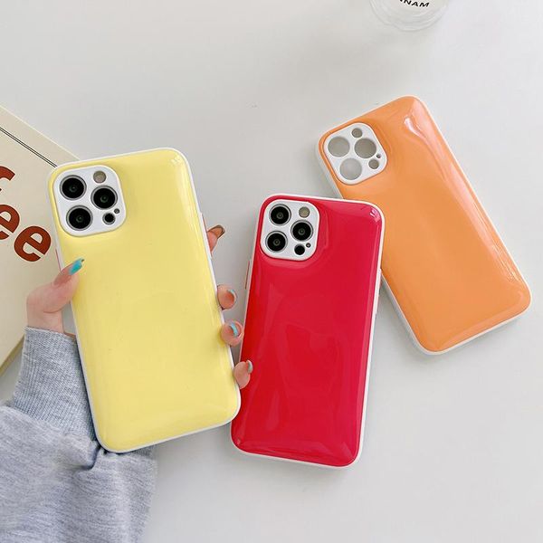 cell phone pouches jelly color case for 12pro 11pro max xr x xs 7 8 plus 12 11 soft silicone lens protection shockproof back cover