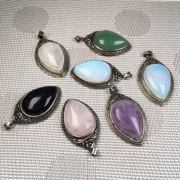 charms selling natural semi-precious stone pendant drop shaped zinc alloy edge fashion for making diy necklace accessories, Bronze;silver
charms selling natural semi-precious stone pendant drop shaped zinc alloy edge fashion for making diy necklace accessories, Bronze;silver