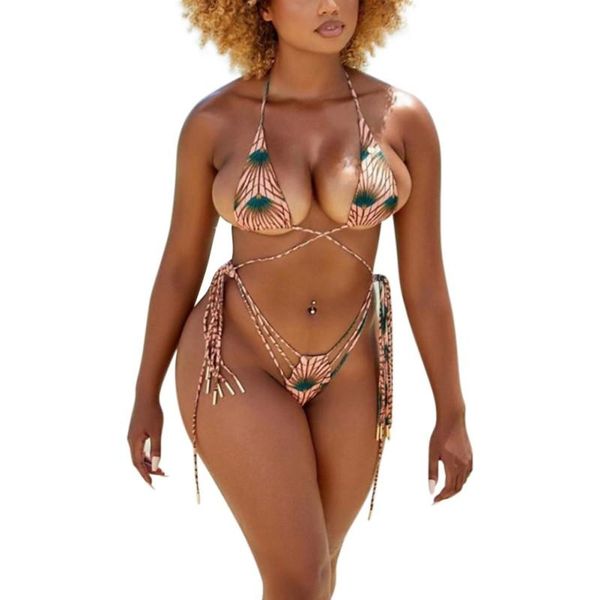 ladies three-point style bandage bikini set beach swimsuit contrasting color hollow out lace up bra and g-string set
ladies three-point style bandage bikini set beach swimsuit contrasting color hollow out lace up bra and g-string set