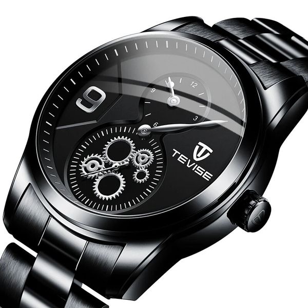 tevis business style chronograph complete steel men's watch 2.5d bended glass waterproof automatic mechanical clock, Slivery;brown
tevis business style chronograph complete steel men's watch 2.5d bended glass waterproof automatic mechanical clock, Slivery;brown