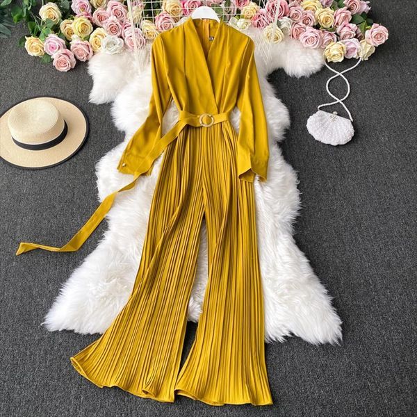 autumn winter long sleeve solid womens jumpsuits pleated wide leg fashion ladies elegant bodysuit korean, Black;white
autumn winter long sleeve solid womens jumpsuits pleated wide leg fashion ladies elegant bodysuit korean, Black;white