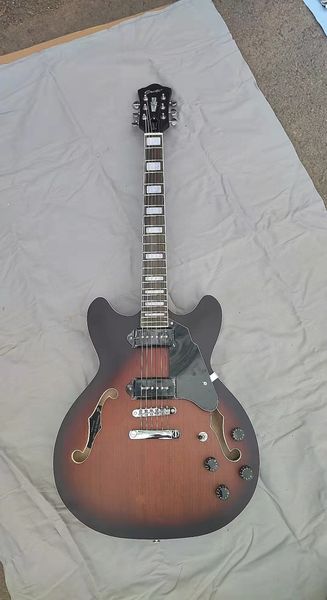 the rising sun color six string jazz electric guitar is mailed home 
the rising sun color six string jazz electric guitar is mailed home