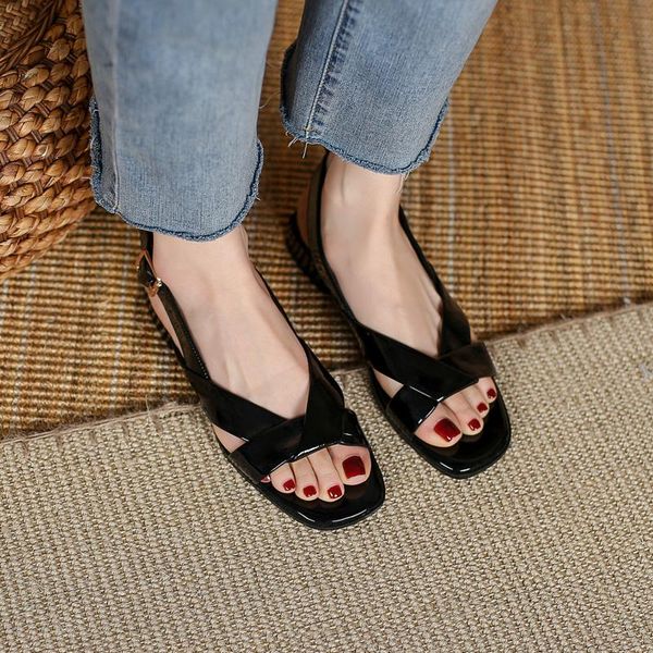 sandals women low heel fashion back strap buckle luxury shoes woman casual open toe sandal female big size, Black
sandals women low heel fashion back strap buckle luxury shoes woman casual open toe sandal female big size, Black