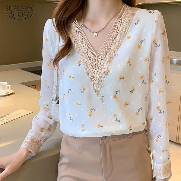 women's blouses & shirts print elegant chiffon blouse woman autumn v-neck floral long-sleeved shirt casual retro fashion flowers 16376, White
women's blouses & shirts print elegant chiffon blouse woman autumn v-neck floral long-sleeved shirt casual retro fashion flowers 16376, White