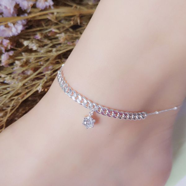 anklets s925 sterling silver chain six grip single diamond foot plain fresh student simple and versatile female, Red;blue
anklets s925 sterling silver chain six grip single diamond foot plain fresh student simple and versatile female, Red;blue
