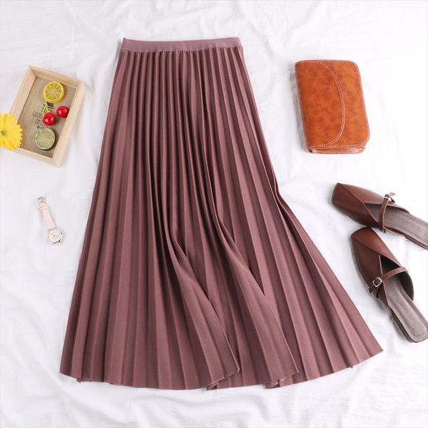 spring autumn a line pleated womens skirt long casual high waist solid skirts elegant office work wear female, Black
spring autumn a line pleated womens skirt long casual high waist solid skirts elegant office work wear female, Black