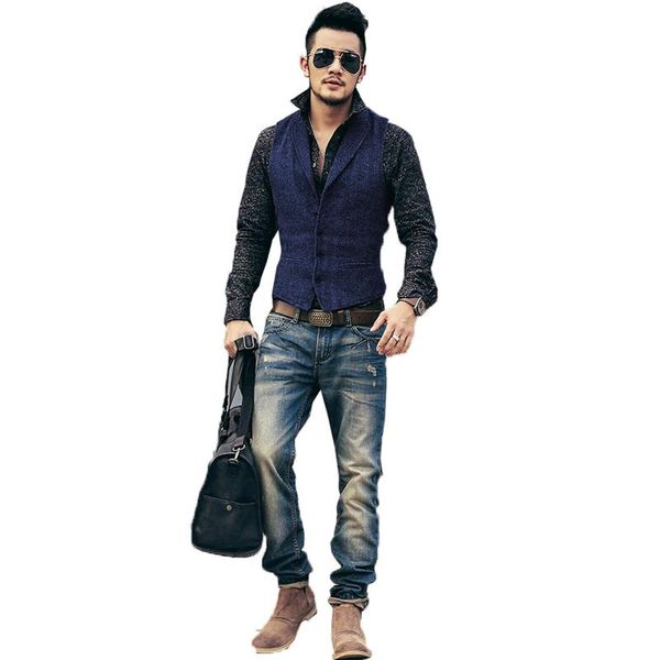men's vests formal blue wedding men vest herringbone tweed vintage suit waistcoat sleeveless jacket tailor-made winter groomsmen clothi, Black;white
men's vests formal blue wedding men vest herringbone tweed vintage suit waistcoat sleeveless jacket tailor-made winter groomsmen clothi, Black;white