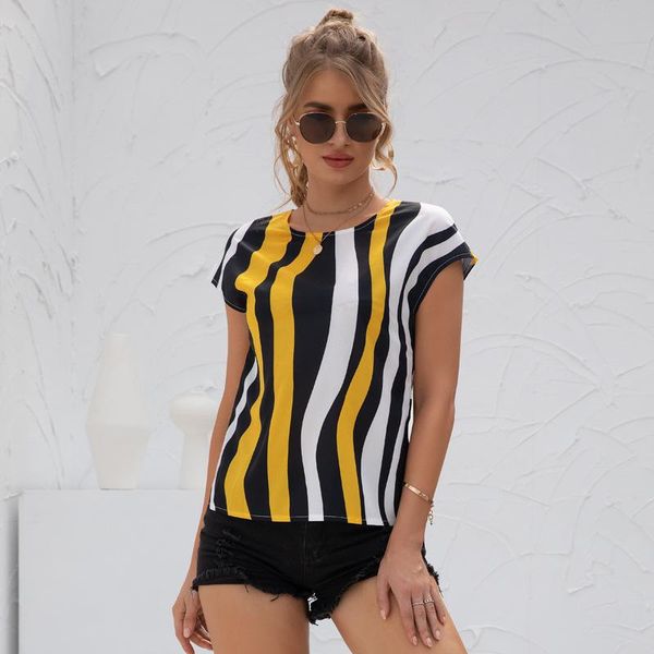 women's blouses & shirts stripe chiffon women summer backless o-neck casual irregular hollow out short sleeve loose plus fashion, White
women's blouses & shirts stripe chiffon women summer backless o-neck casual irregular hollow out short sleeve loose plus fashion, White
