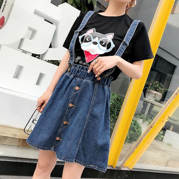 skirts summer women high waist a-line denim skirt korean vintage button pocket casual strap elastic mini jeans, Black
skirts summer women high waist a-line denim skirt korean vintage button pocket casual strap elastic mini jeans, Black