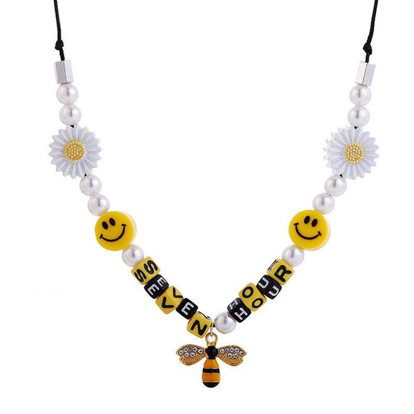 chains 1pcs hip hop punk personality pendant retro pearl letter dice little bee daisy necklace for women fashion jewelry, Silver
chains 1pcs hip hop punk personality pendant retro pearl letter dice little bee daisy necklace for women fashion jewelry, Silver