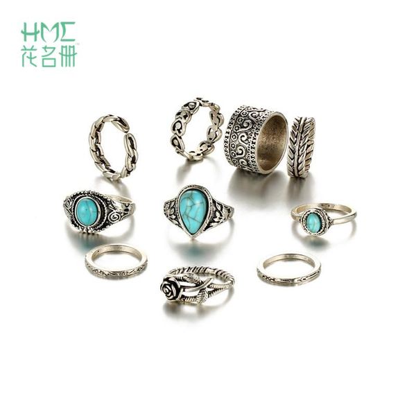 cluster rings 10pcs personality vintage hollow heart twist carving pattern rose ten 10 sets of combination ring women jewelry, Golden;silver
cluster rings 10pcs personality vintage hollow heart twist carving pattern rose ten 10 sets of combination ring women jewelry, Golden;silver