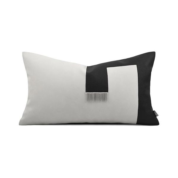 cushion/decorative pillow light luxury simple cushion cover with tassels black grey textured leather stitching sofa living room rectangular
cushion/decorative pillow light luxury simple cushion cover with tassels black grey textured leather stitching sofa living room rectangular