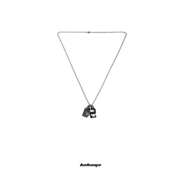 pendant necklaces babama original design fashion brand necklace male hip-hop female chain ins men's accessories niche, Silver
pendant necklaces babama original design fashion brand necklace male hip-hop female chain ins men's accessories niche, Silver