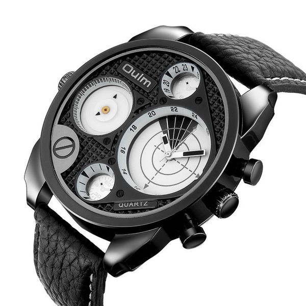 wristwatches large dial quartz men's watch double time zone leather, Slivery;brown
wristwatches large dial quartz men's watch double time zone leather, Slivery;brown