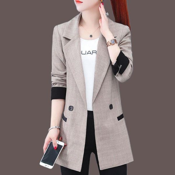 women's suits & blazers 2021 spring autumn slim blazer jacket women casual all-match color matching suit coat office professional outwe, White;black
women's suits & blazers 2021 spring autumn slim blazer jacket women casual all-match color matching suit coat office professional outwe, White;black